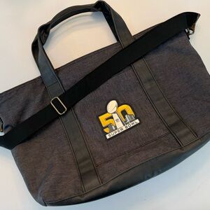 NFL Super Bowl 50 Travel Computer Bag Grey Yellow Denver Broncos Panthers
